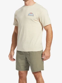 Online Quiksilver Waterman Set View T-Shirt Brown Rice