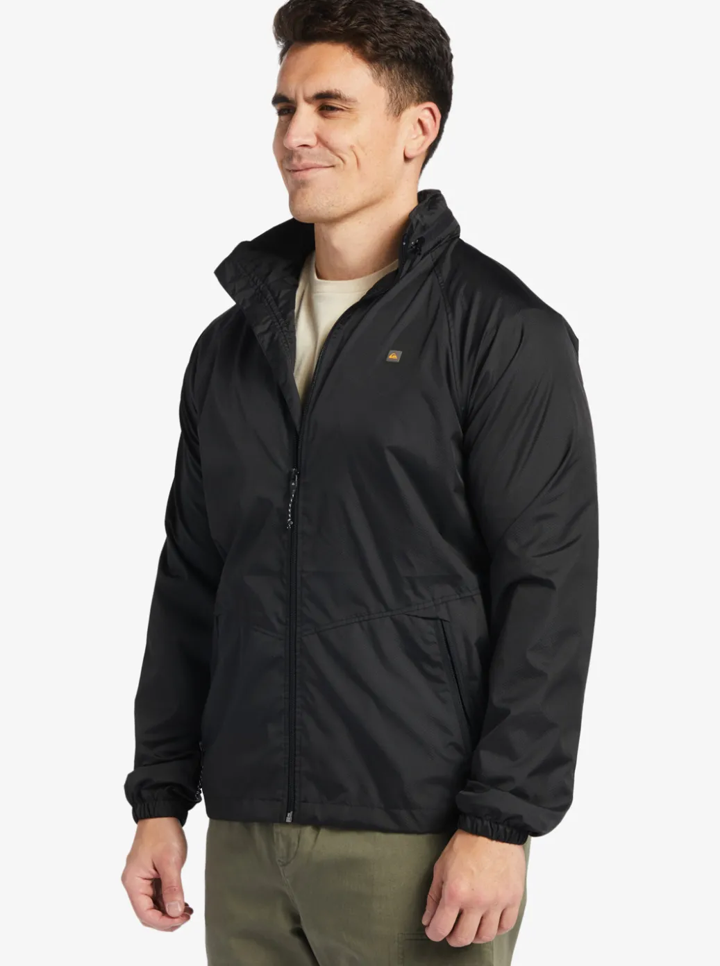Best Quiksilver Waterman Shell Shock Water-Resistant Lightweight Mini Ripstop Windbreaker Black
