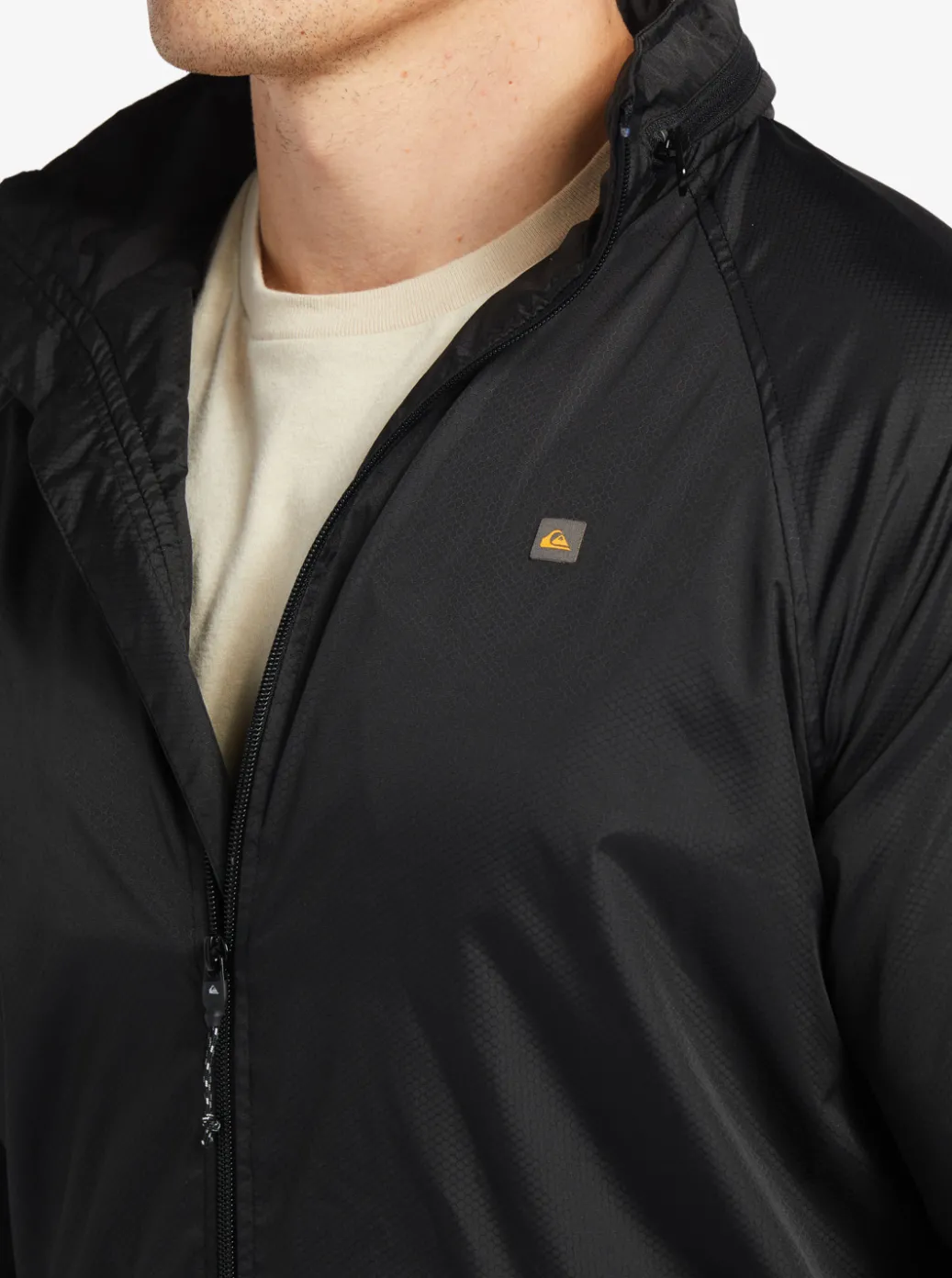 Best Quiksilver Waterman Shell Shock Water-Resistant Lightweight Mini Ripstop Windbreaker Black