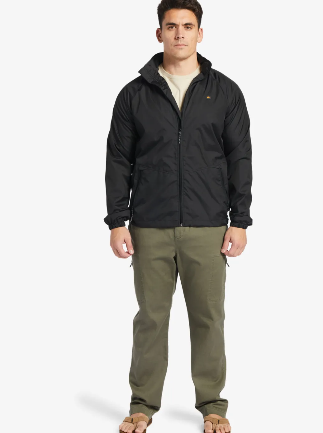 Best Quiksilver Waterman Shell Shock Water-Resistant Lightweight Mini Ripstop Windbreaker Black
