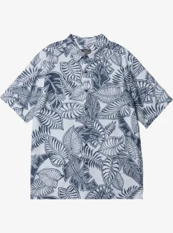 Shop Quiksilver Waterman Siesta Short Sleeve Shirt Major Blue