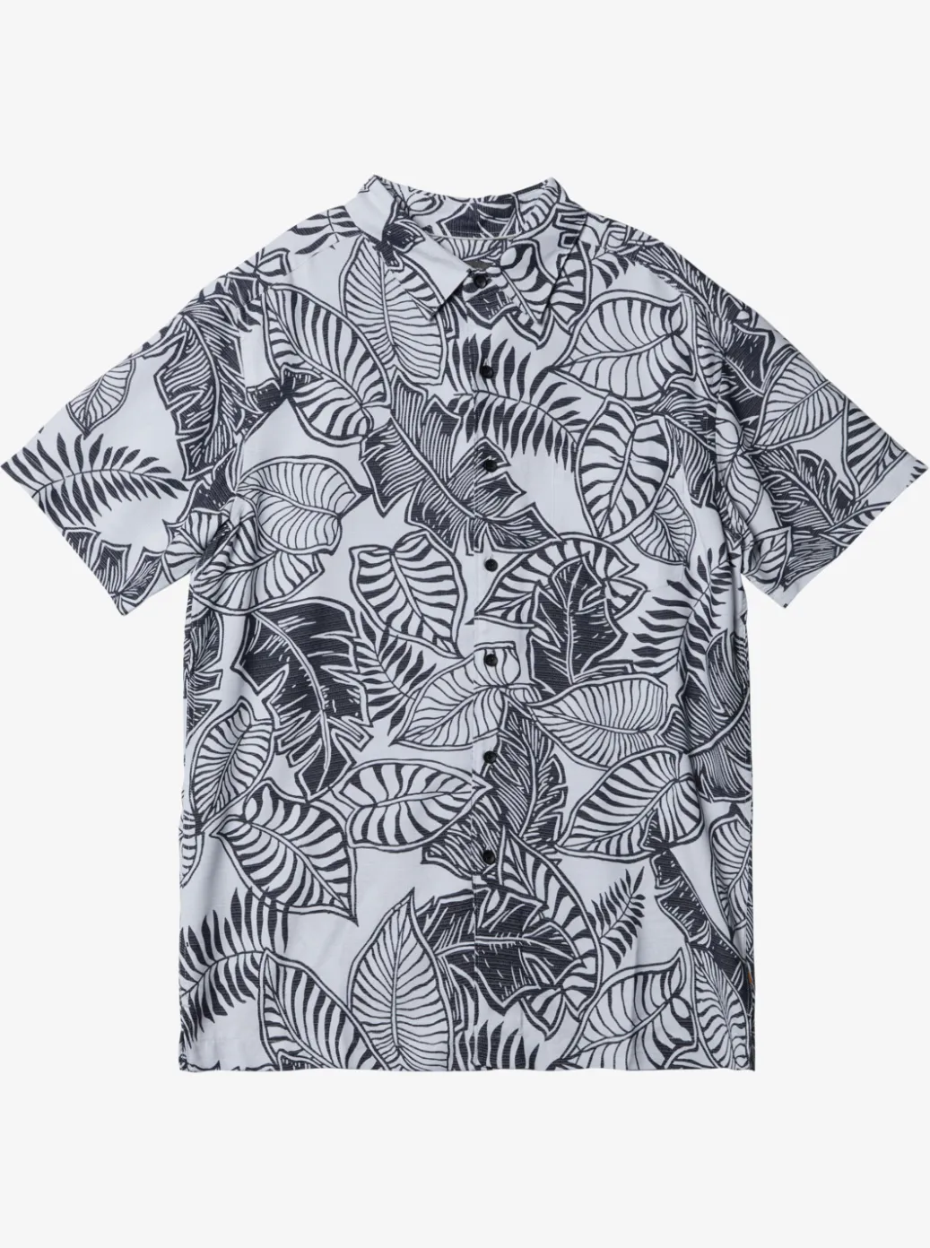 Shop Quiksilver Waterman Siesta Short Sleeve Shirt Black / Wht