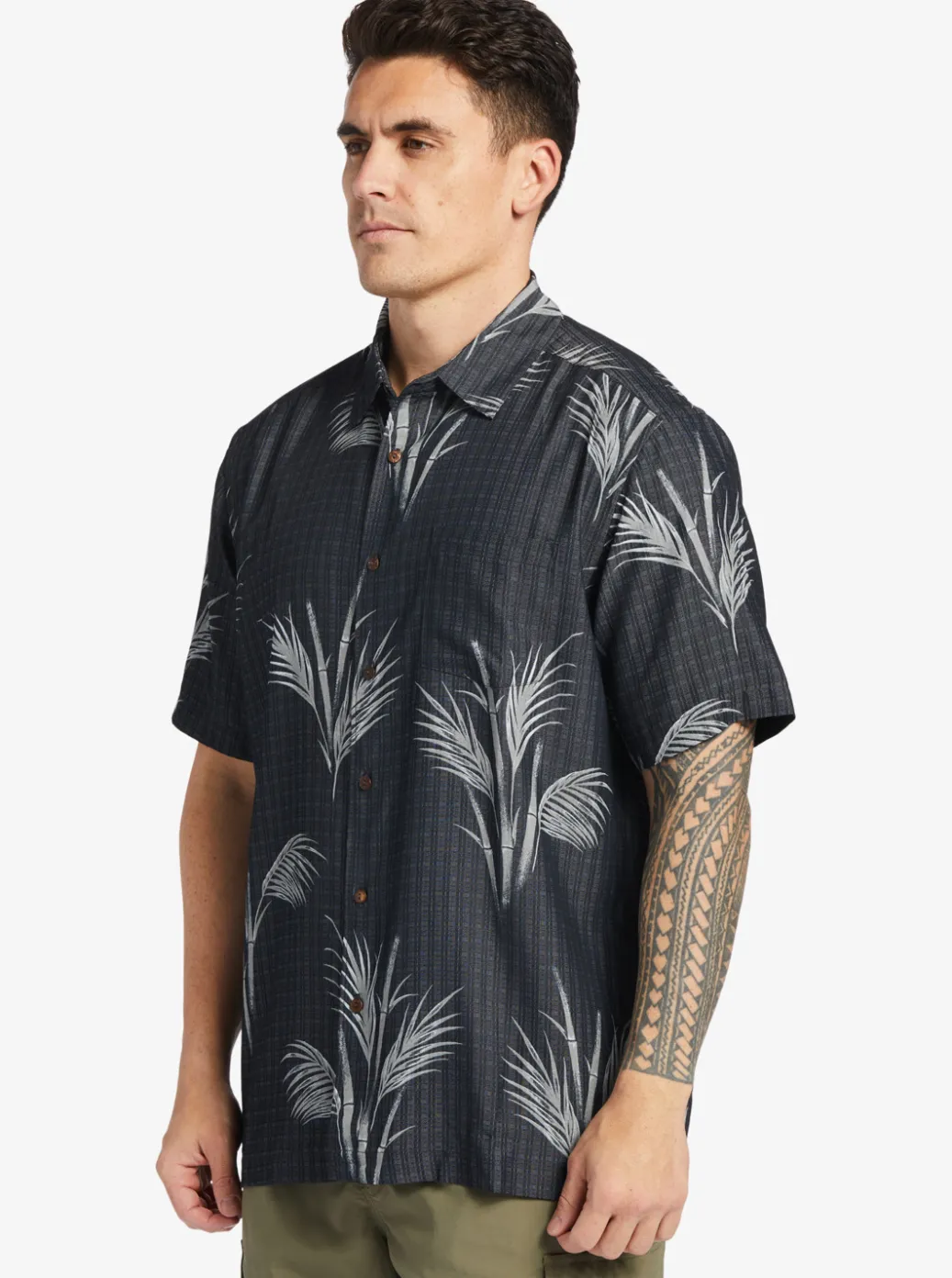 Sale Quiksilver Waterman Skipped Out Woven Shirt Black Skipped Out