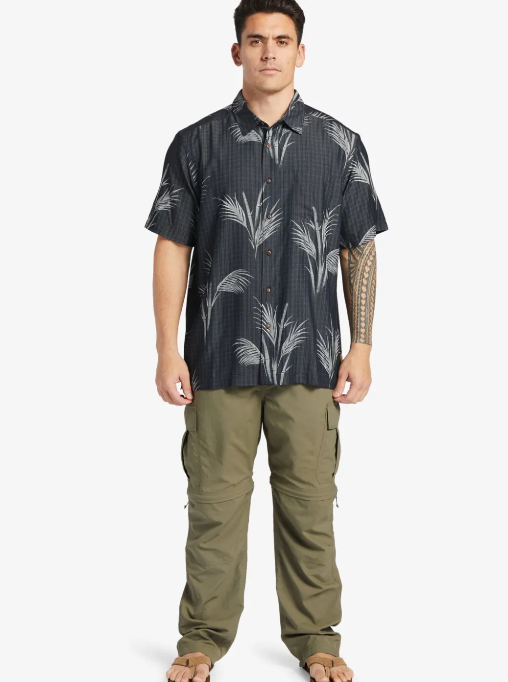 Sale Quiksilver Waterman Skipped Out Woven Shirt Black Skipped Out