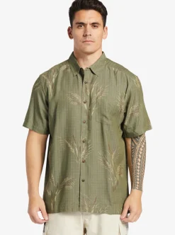 Cheap Quiksilver Waterman Skipped Out Woven Shirt Dusty Olive Skipped Out