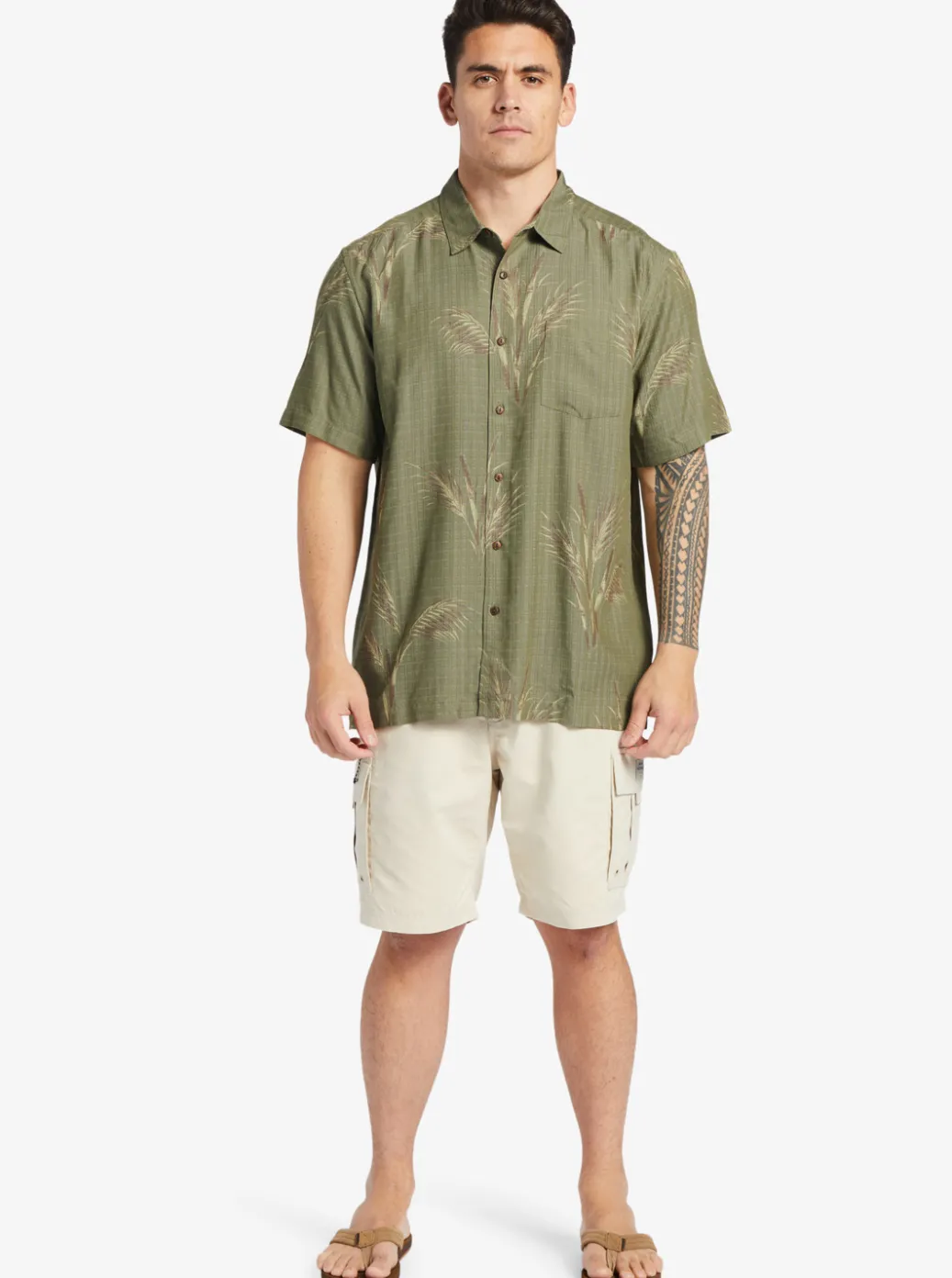 Cheap Quiksilver Waterman Skipped Out Woven Shirt Dusty Olive Skipped Out