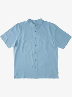 Outlet Quiksilver Waterman Tahiti Palms Premium Anti-Wrinkle Shirt Dusk Blue