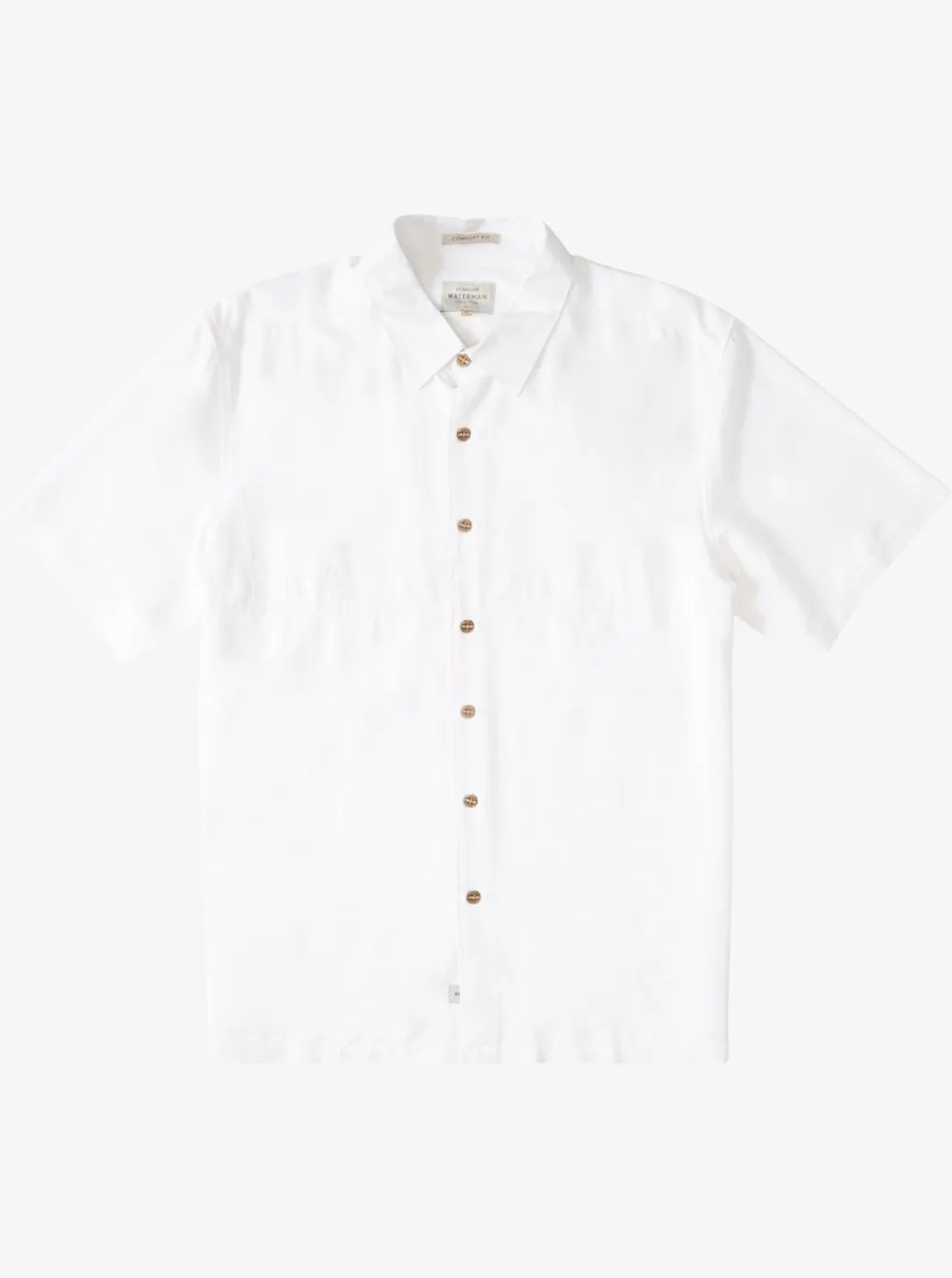 Online Quiksilver Waterman Tahiti Palms Premium Anti-Wrinkle Shirt White