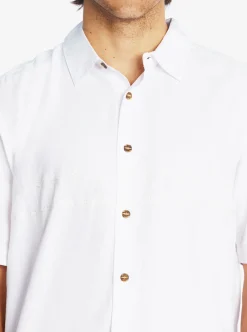Online Quiksilver Waterman Tahiti Palms Premium Anti-Wrinkle Shirt White