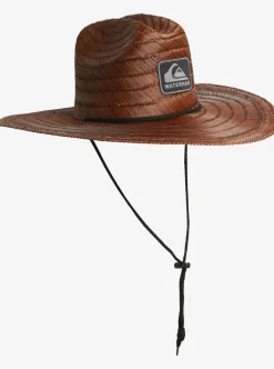 Best Sale Quiksilver Waterman The Tier Straw Lifeguard Hat Dark Brown