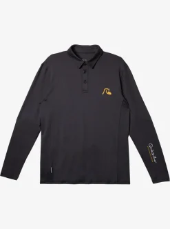 Discount Quiksilver Waterman Waterman Piscator Polo Long Sleeve Upf 50 Surf T-Shirt Black