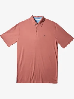 Online Quiksilver Waterman Waterpolo Short Sleeve Polo Shirt Ash Rose