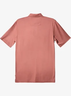 Online Quiksilver Waterman Waterpolo Short Sleeve Polo Shirt Ash Rose