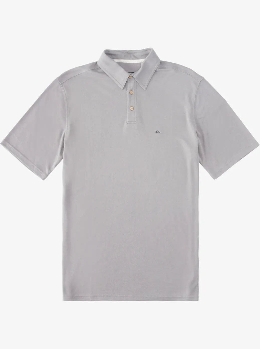 Hot Quiksilver Waterman Waterpolo Short Sleeve Polo Shirt Sharkskin