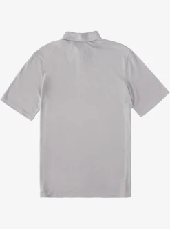Hot Quiksilver Waterman Waterpolo Short Sleeve Polo Shirt Sharkskin