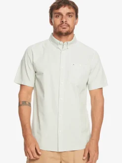Fashion Quiksilver Winfall Short Sleeve Shirt Iceberg Green